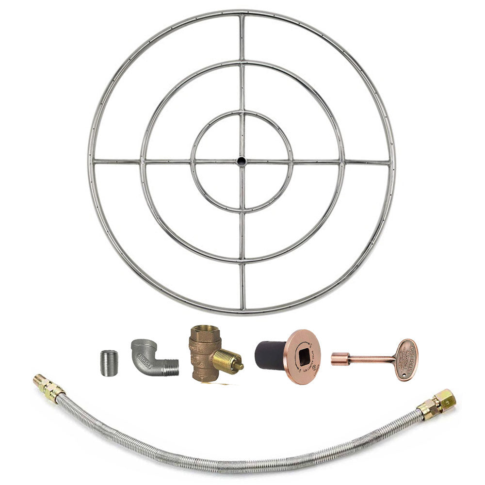 Spotix Round AFG Match Lit Fire Pit Burner Kits