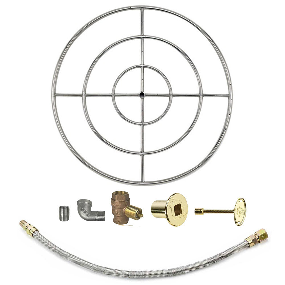 Spotix Round AFG Match Lit Fire Pit Burner Kits