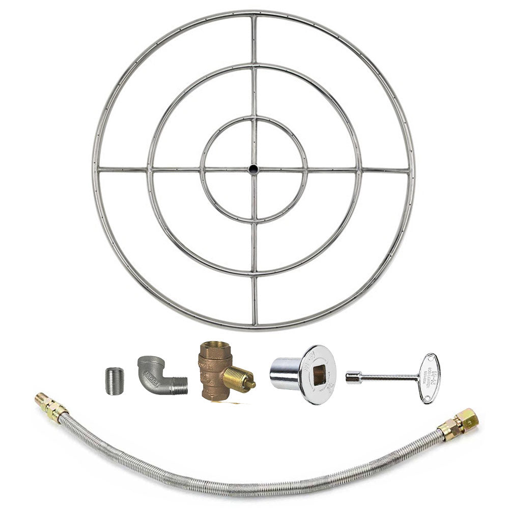 Spotix Round AFG Match Lit Fire Pit Burner Kits
