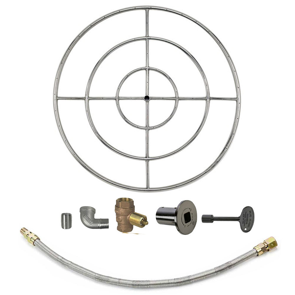 Spotix Round AFG Match Lit Fire Pit Burner Kits