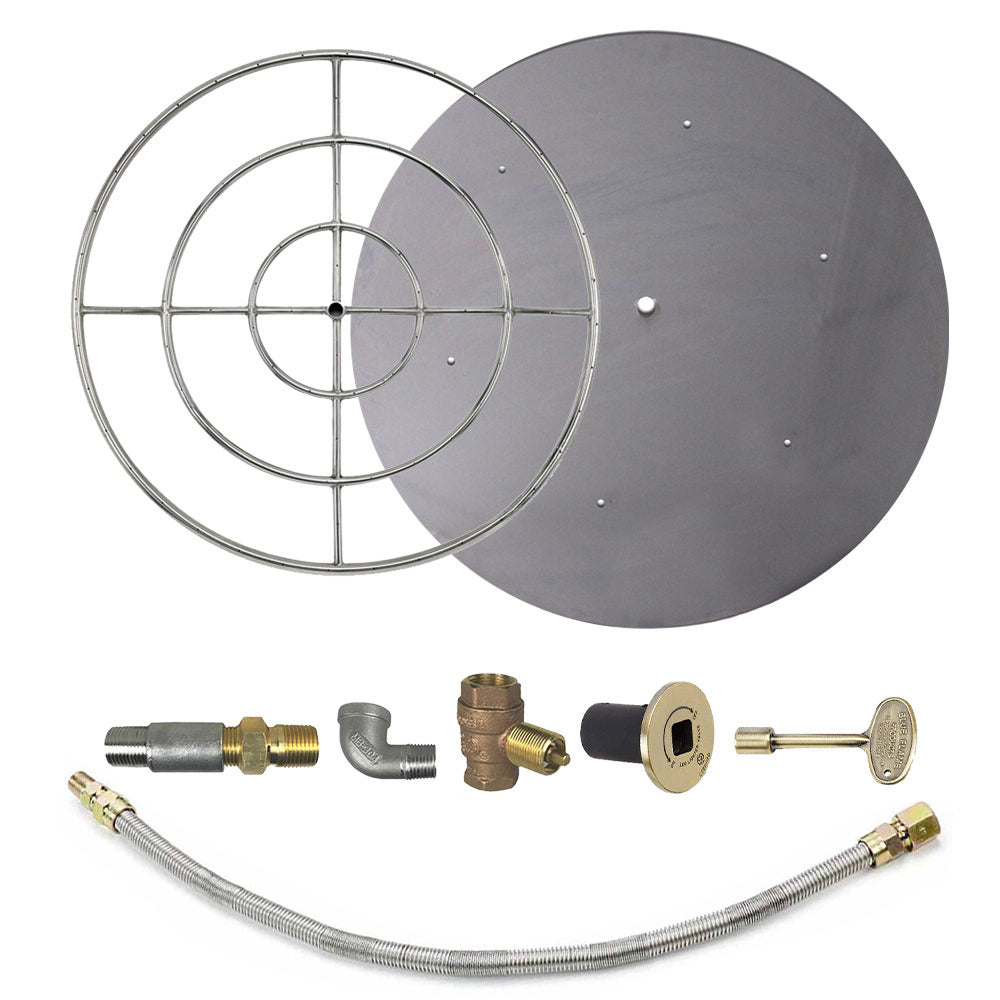 Spotix Round AFG Match Lit Fire Pit Burner Kits