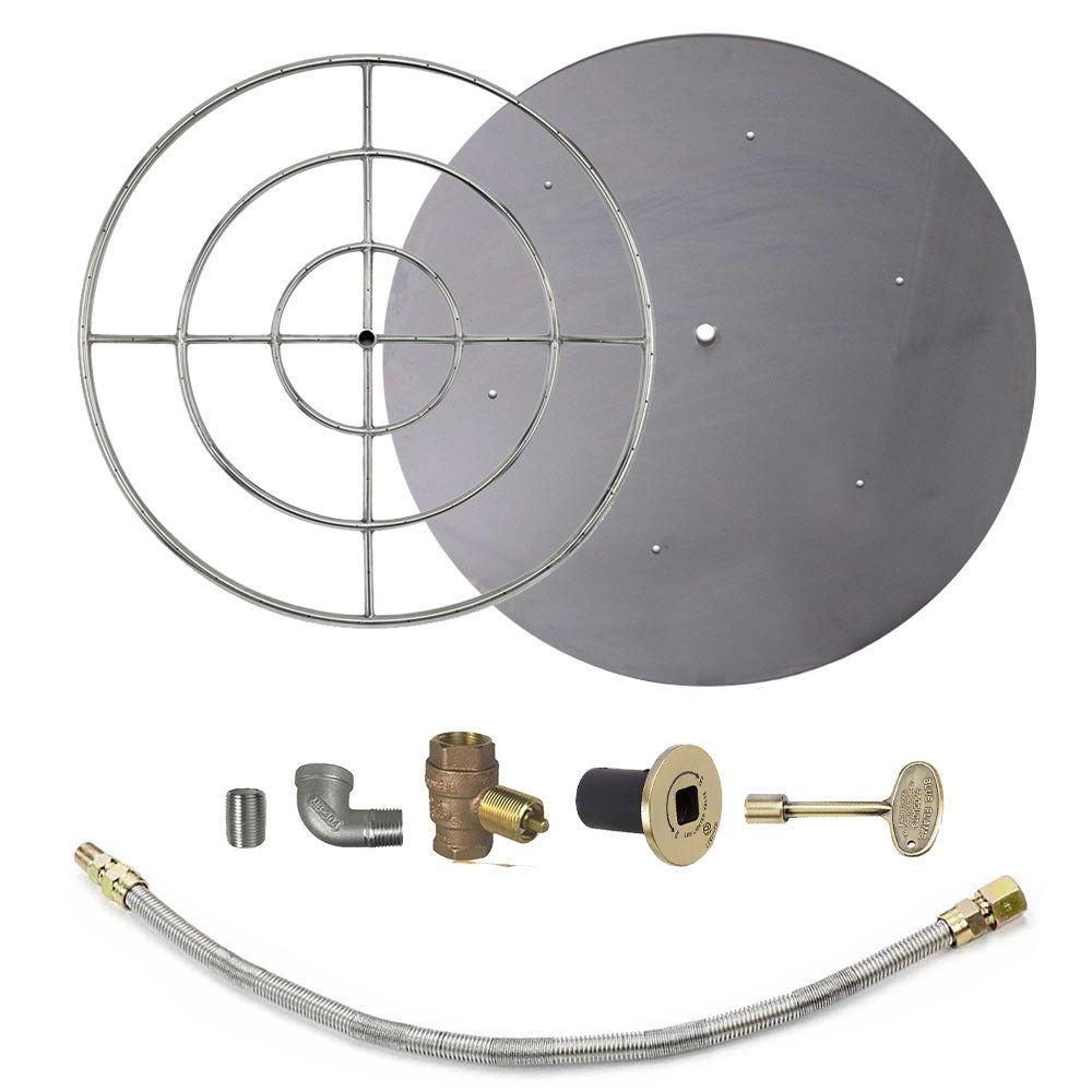 Spotix Round AFG Match Lit Fire Pit Burner Kits