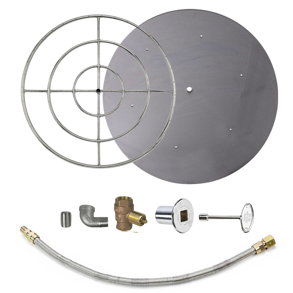 Spotix Round AFG Match Lit Fire Pit Burner Kits