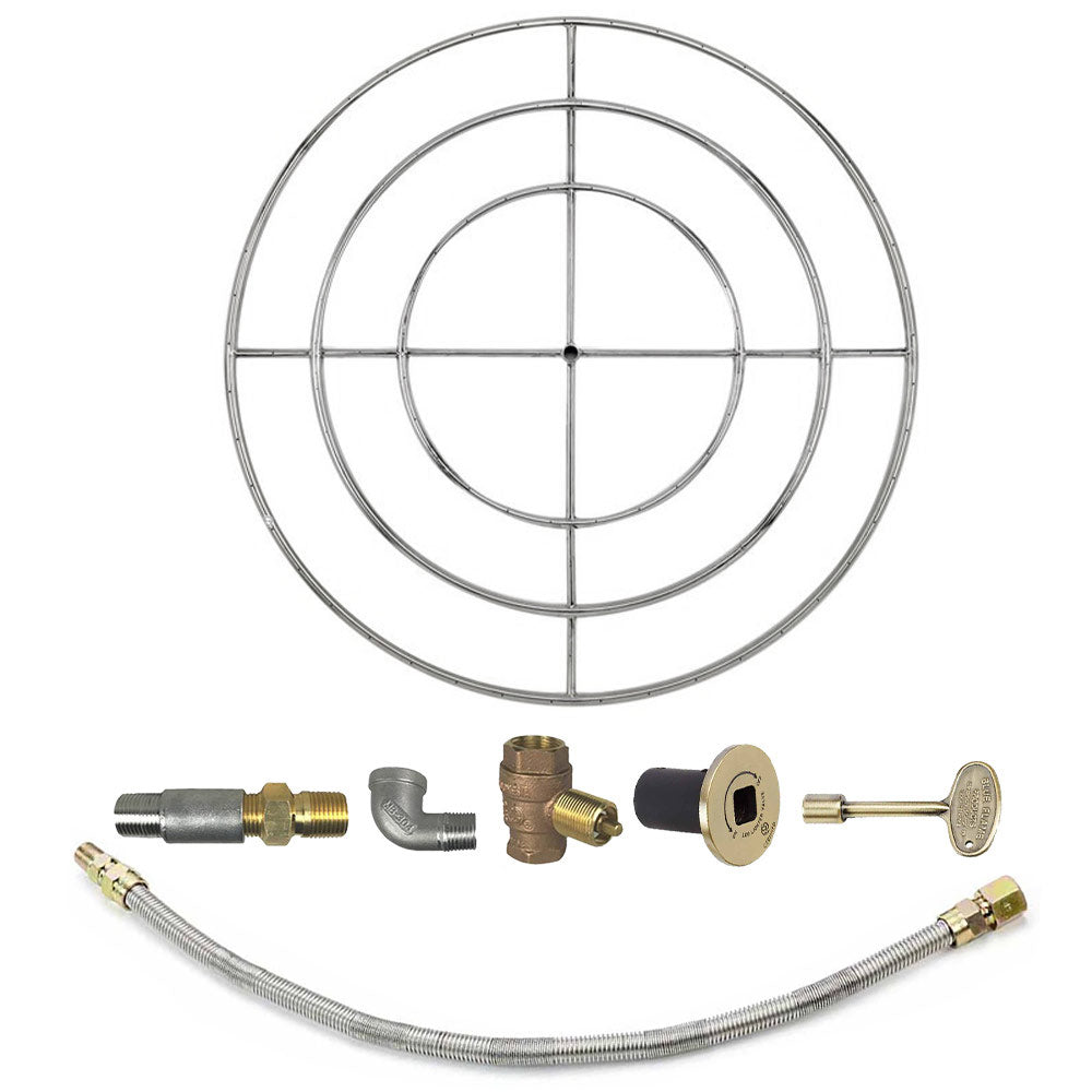 Spotix Round AFG Match Lit Fire Pit Burner Kits