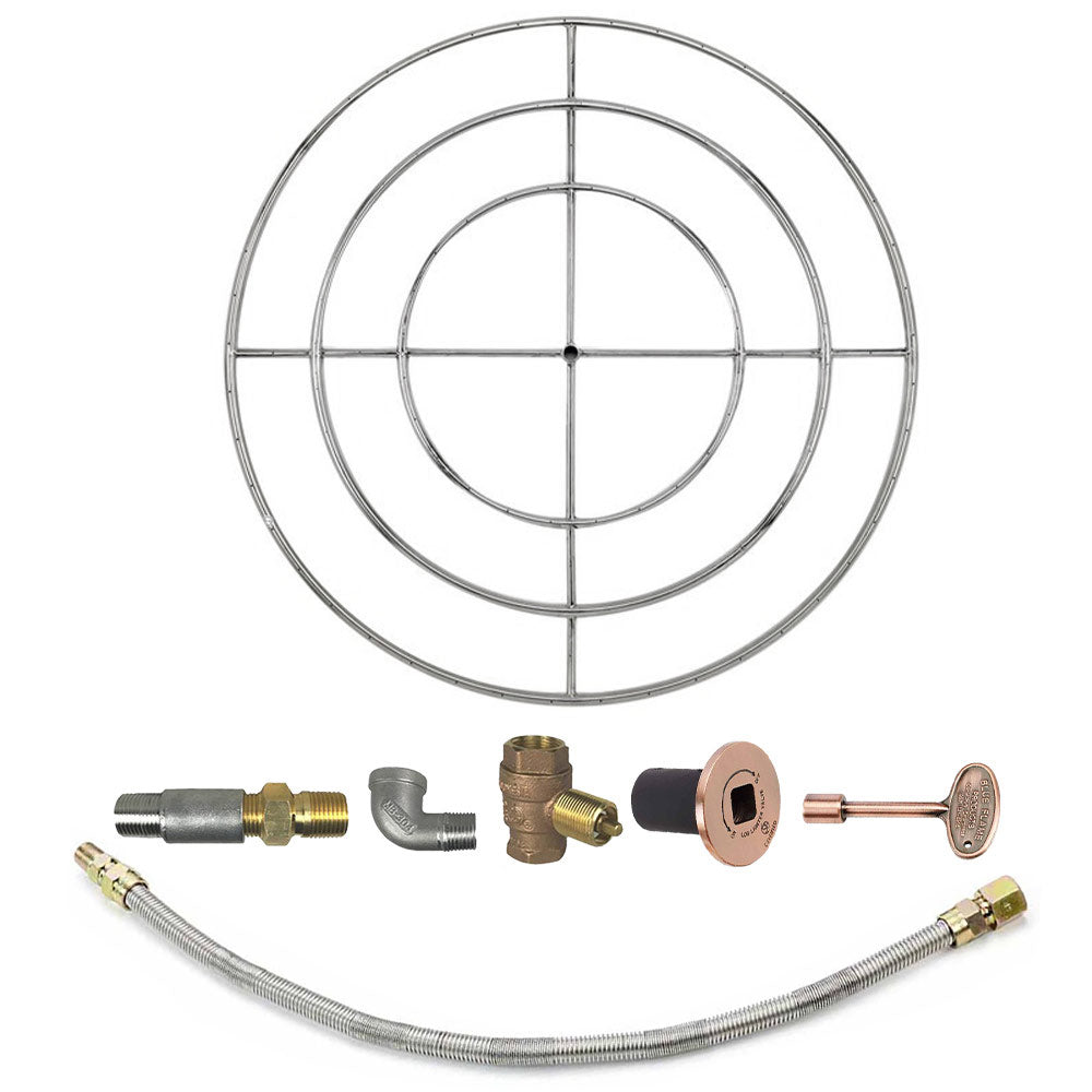 Spotix Round AFG Match Lit Fire Pit Burner Kits