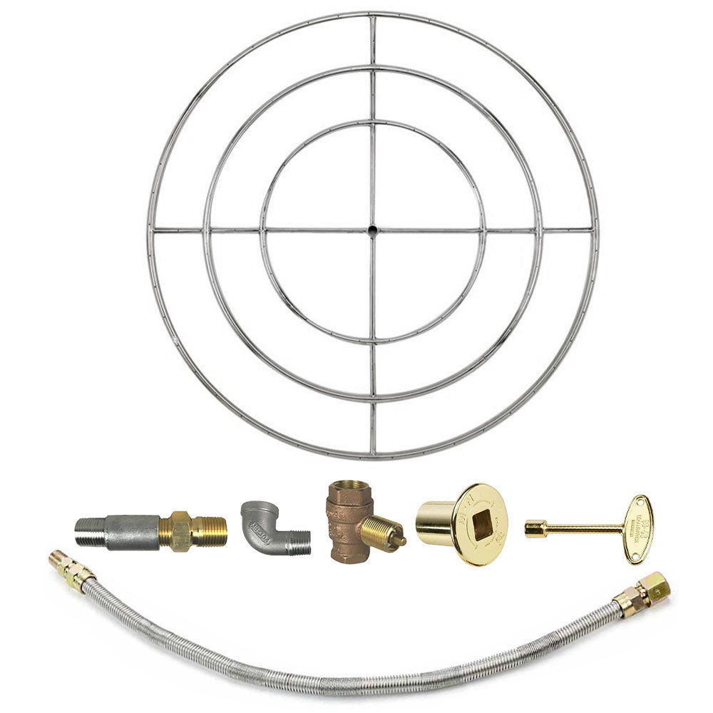 Spotix Round AFG Match Lit Fire Pit Burner Kits