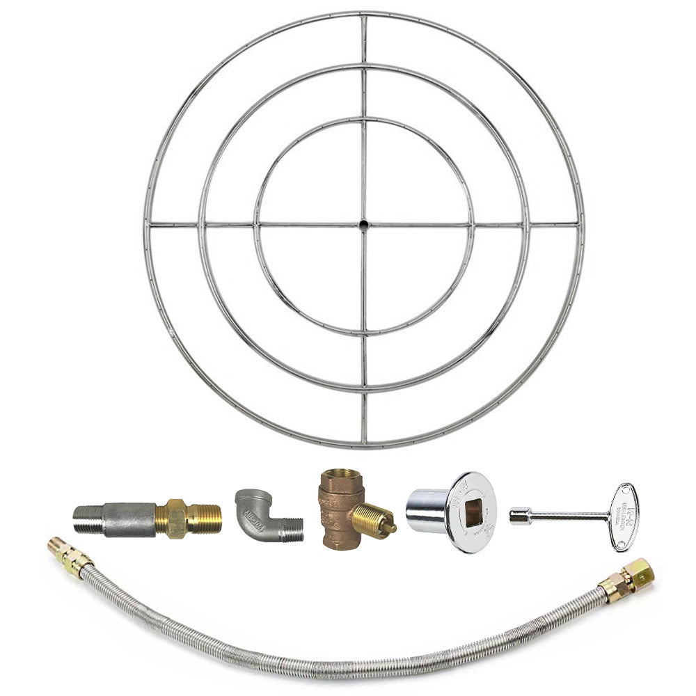 Spotix Round AFG Match Lit Fire Pit Burner Kits