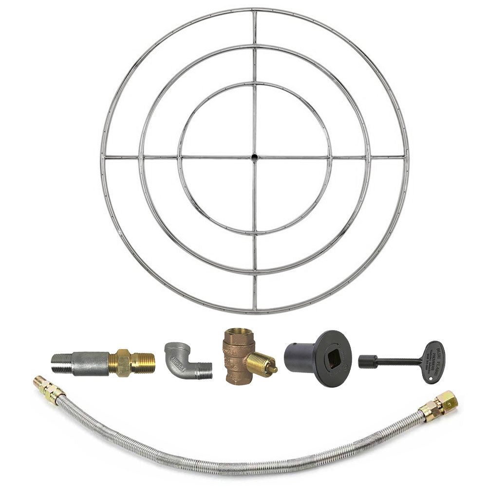 Spotix Round AFG Match Lit Fire Pit Burner Kits