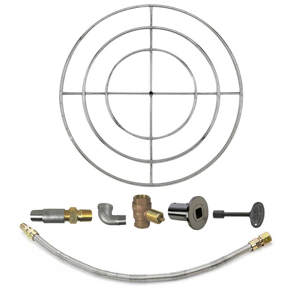 Spotix Round AFG Match Lit Fire Pit Burner Kits