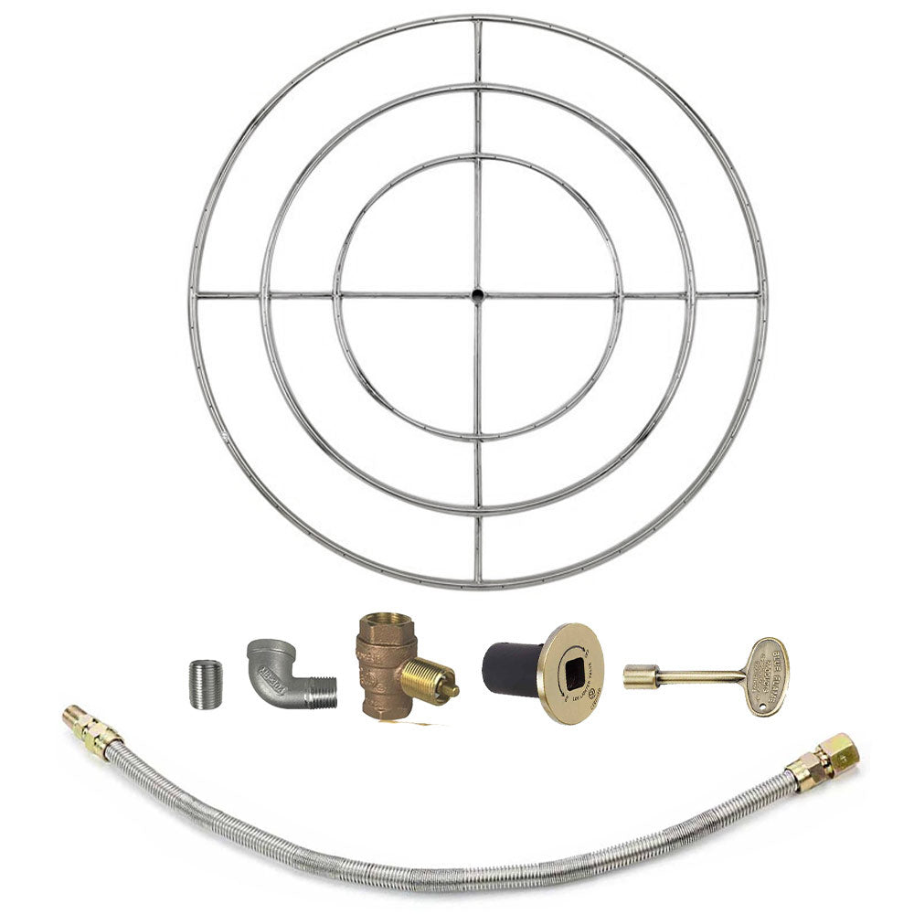 Spotix Round AFG Match Lit Fire Pit Burner Kits