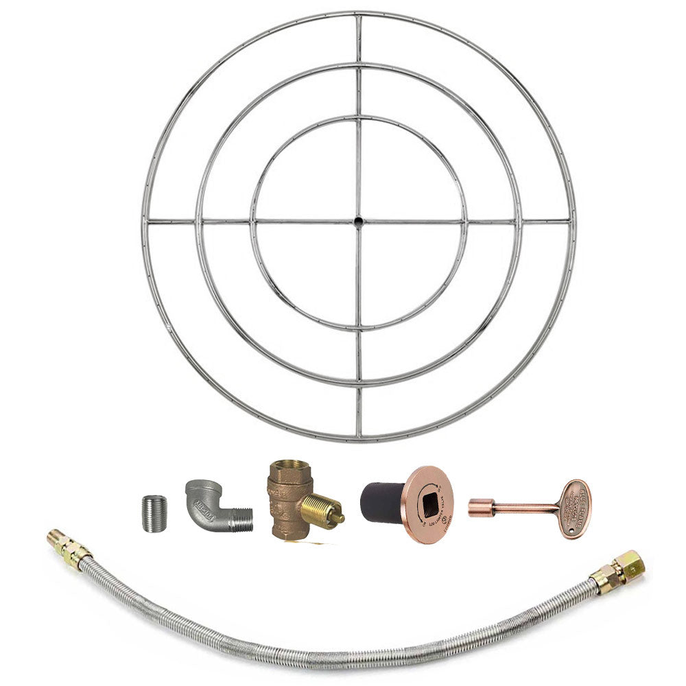 Spotix Round AFG Match Lit Fire Pit Burner Kits