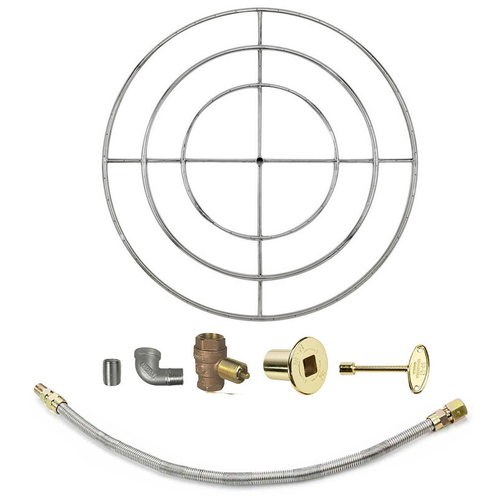 Spotix Round AFG Match Lit Fire Pit Burner Kits