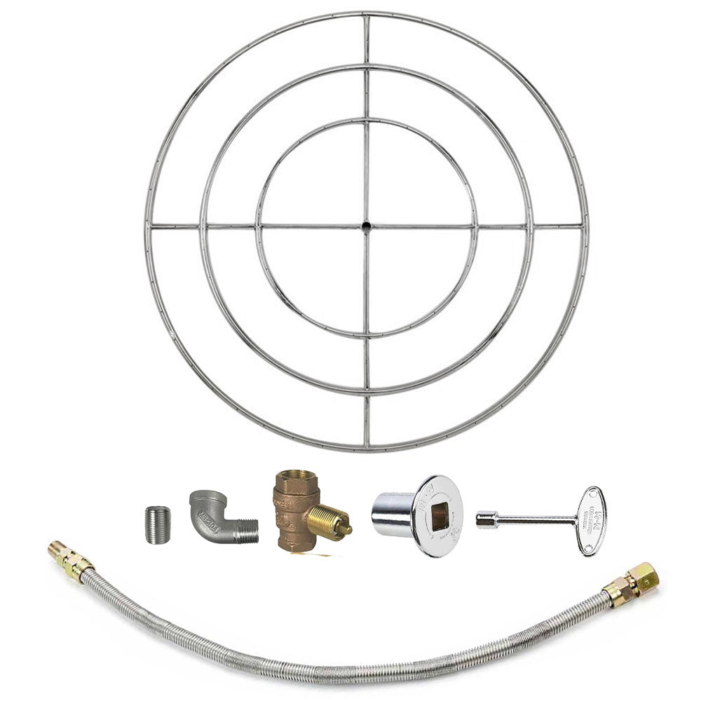 Spotix Round AFG Match Lit Fire Pit Burner Kits