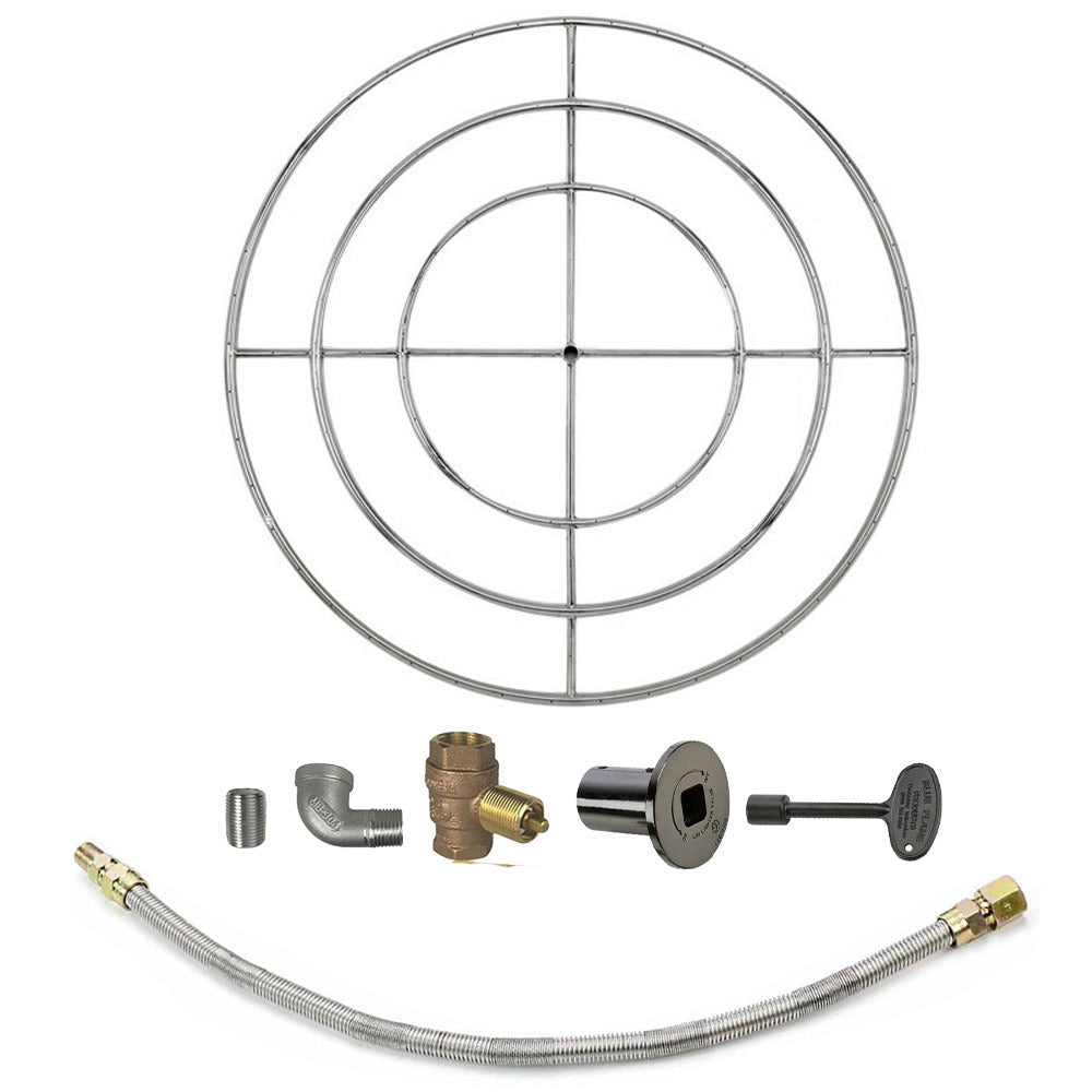 Spotix Round AFG Match Lit Fire Pit Burner Kits