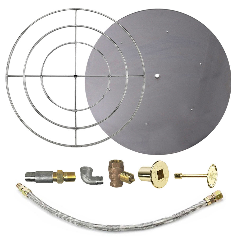 Spotix Round AFG Match Lit Fire Pit Burner Kits