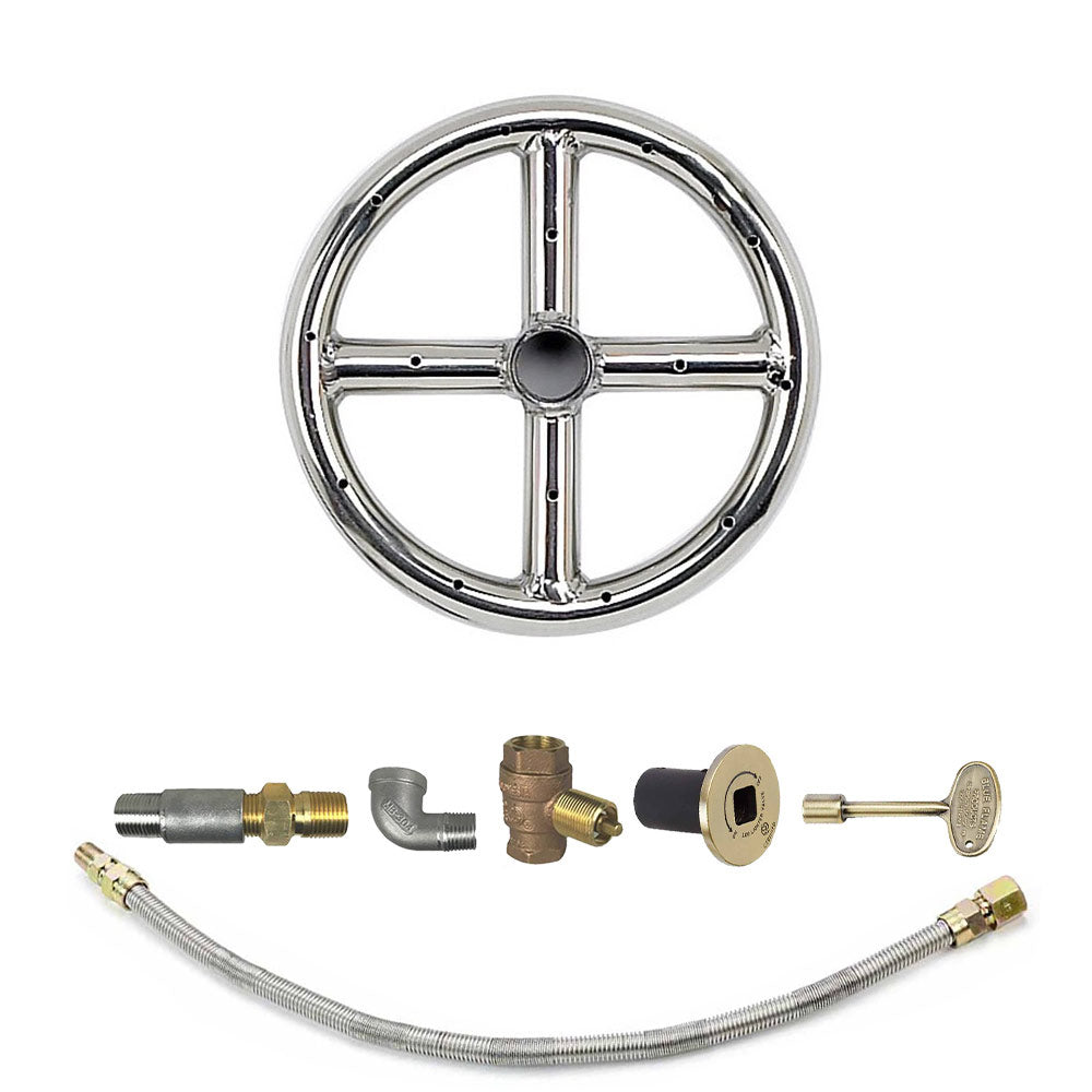 Spotix Round AFG Match Lit Fire Pit Burner Kits