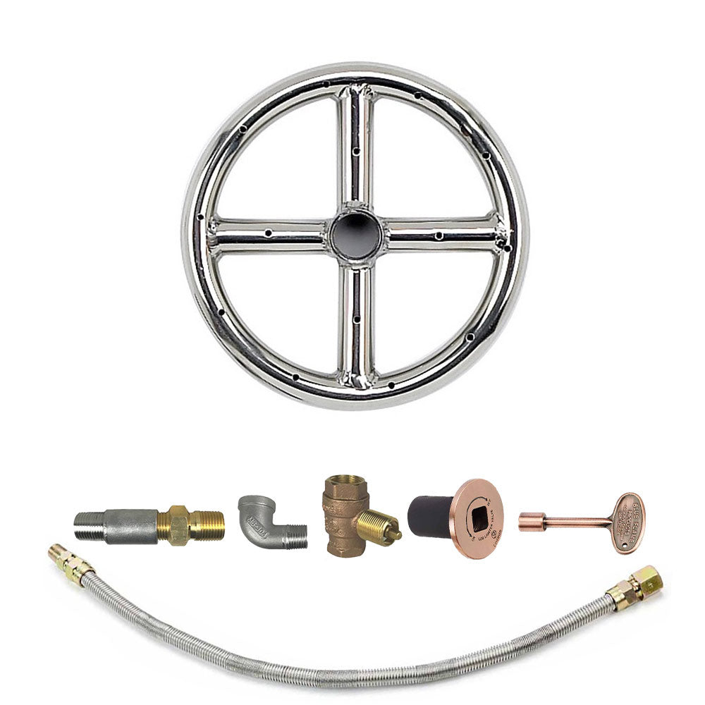 Spotix Round AFG Match Lit Fire Pit Burner Kits