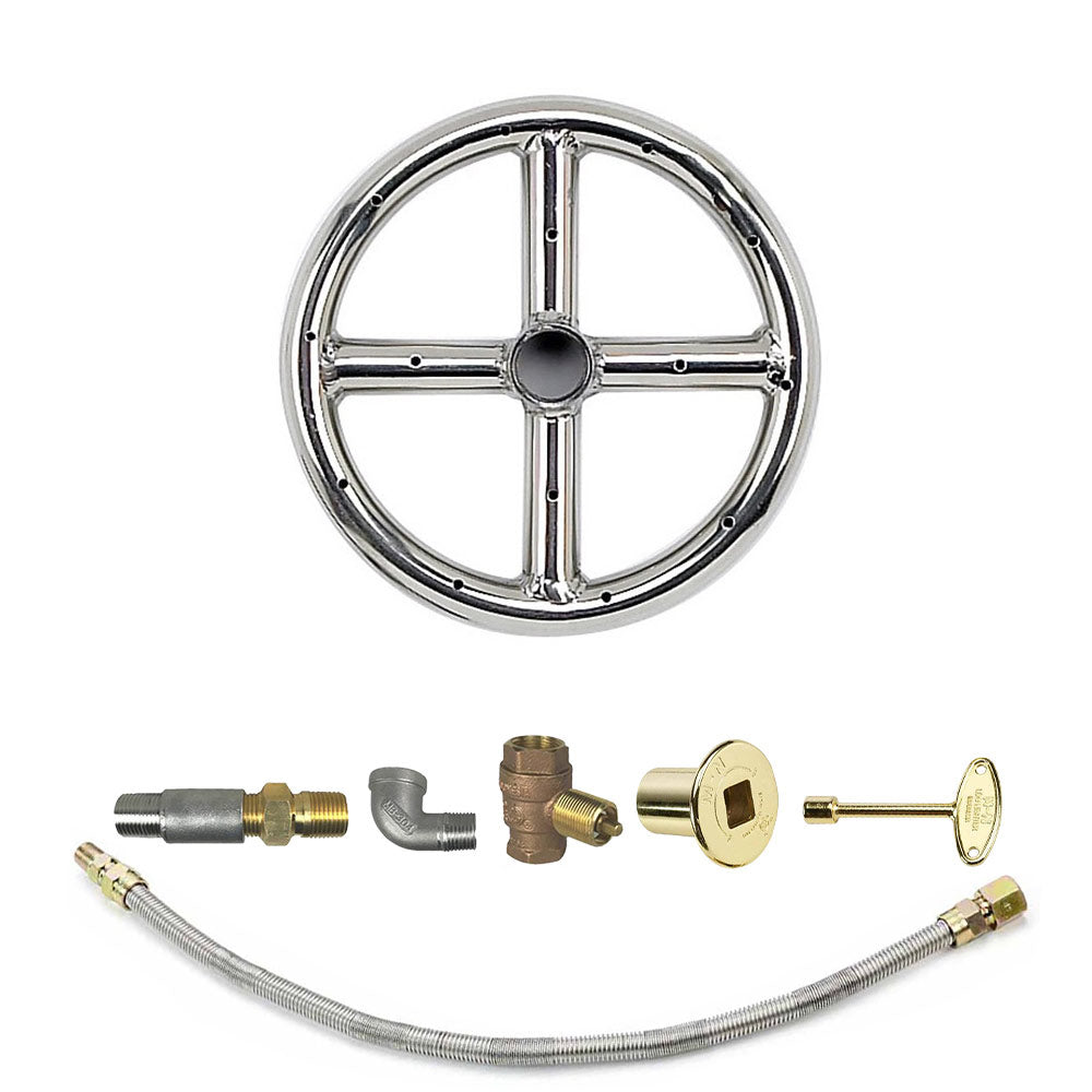 Spotix Round AFG Match Lit Fire Pit Burner Kits