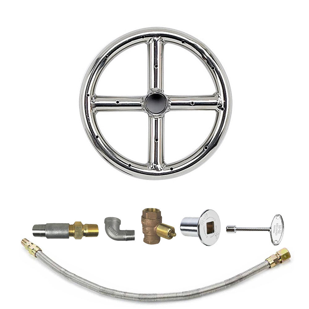 Spotix Round AFG Match Lit Fire Pit Burner Kits