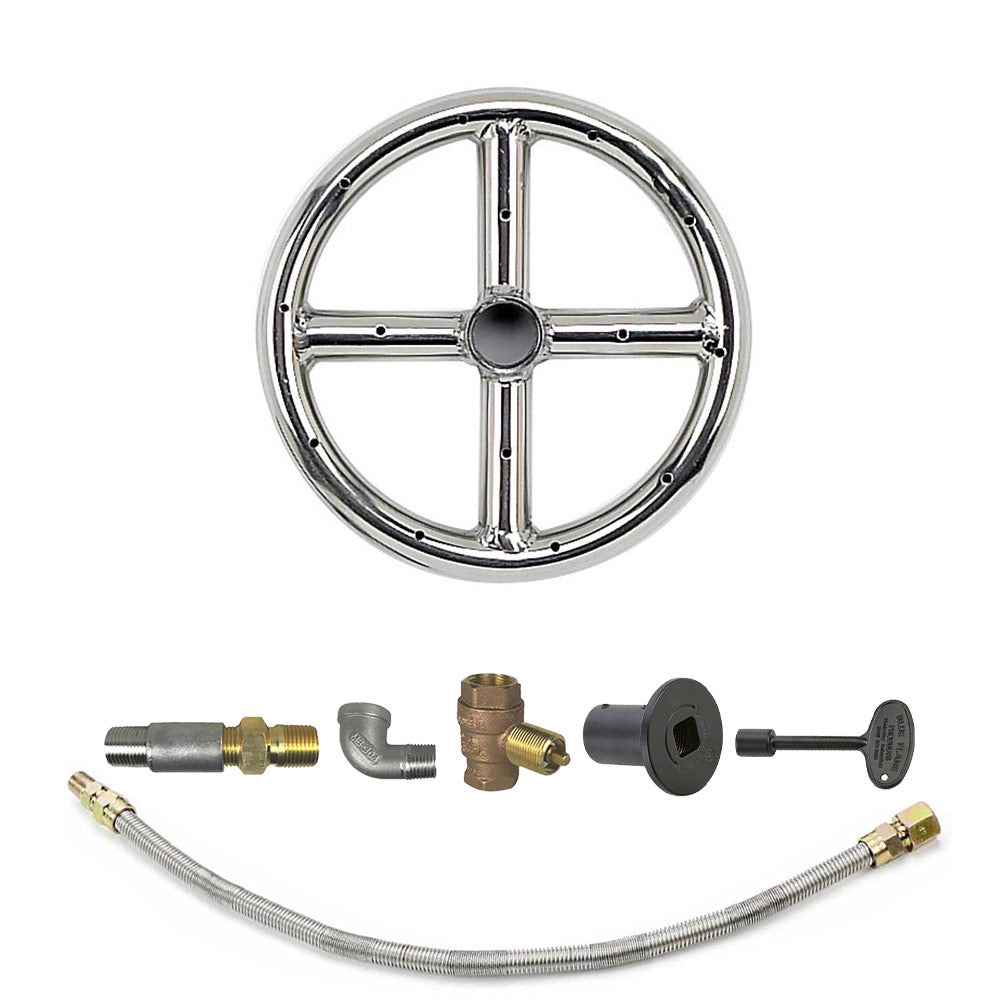 Spotix Round AFG Match Lit Fire Pit Burner Kits