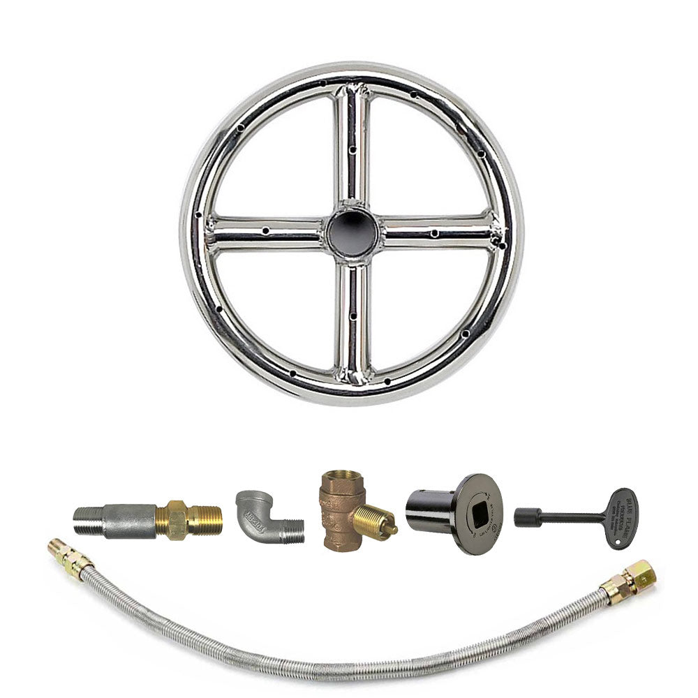 Spotix Round AFG Match Lit Fire Pit Burner Kits