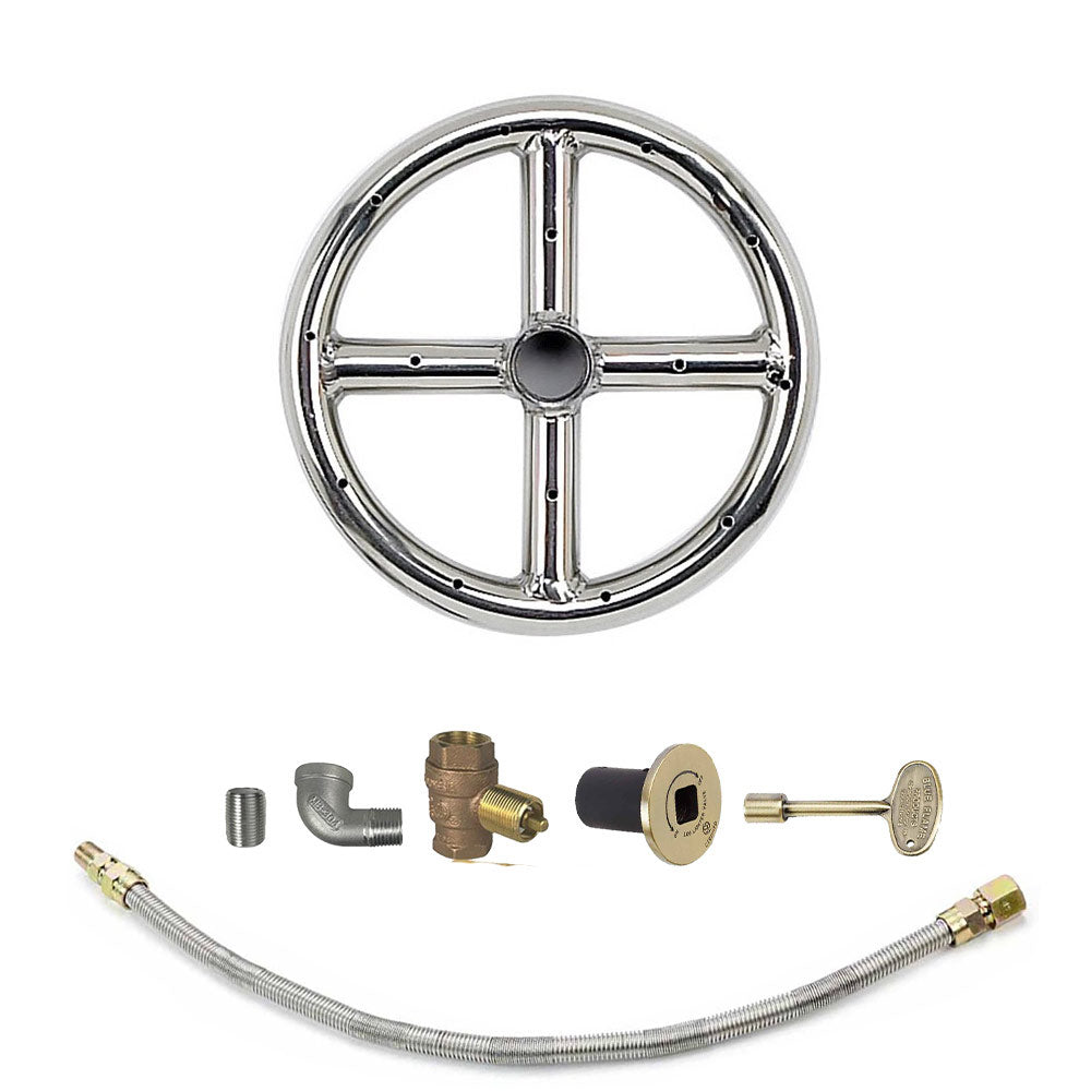 Spotix Round AFG Match Lit Fire Pit Burner Kits