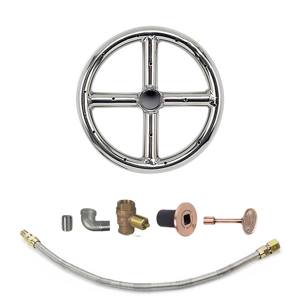 Spotix Round AFG Match Lit Fire Pit Burner Kits