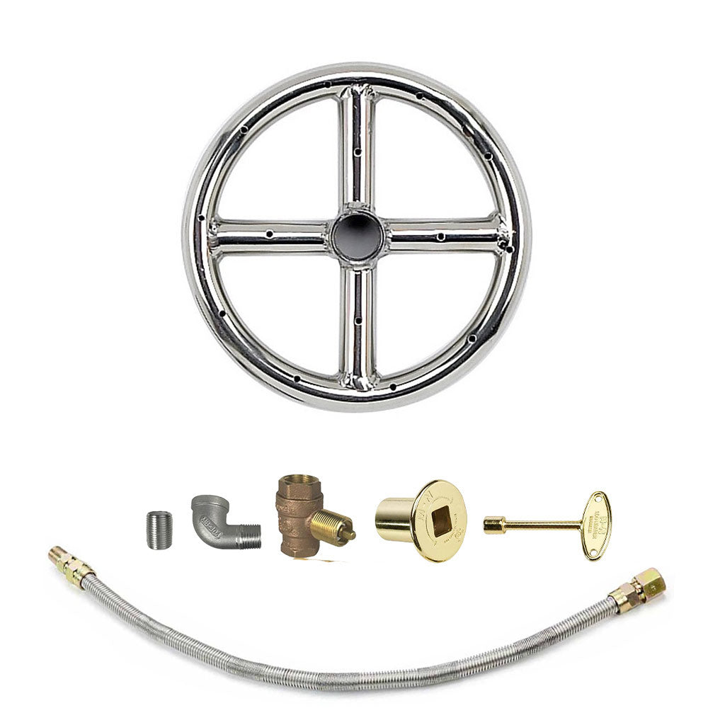 Spotix Round AFG Match Lit Fire Pit Burner Kits