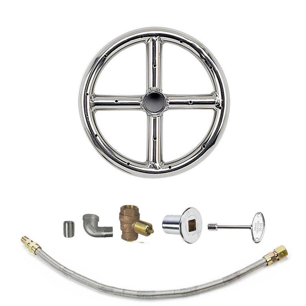 Spotix Round AFG Match Lit Fire Pit Burner Kits