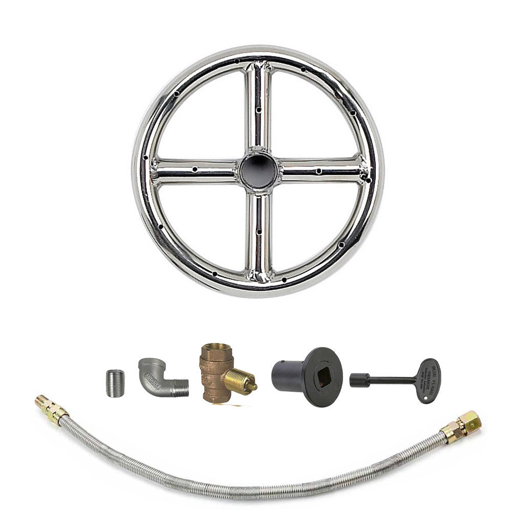 Spotix Round AFG Match Lit Fire Pit Burner Kits