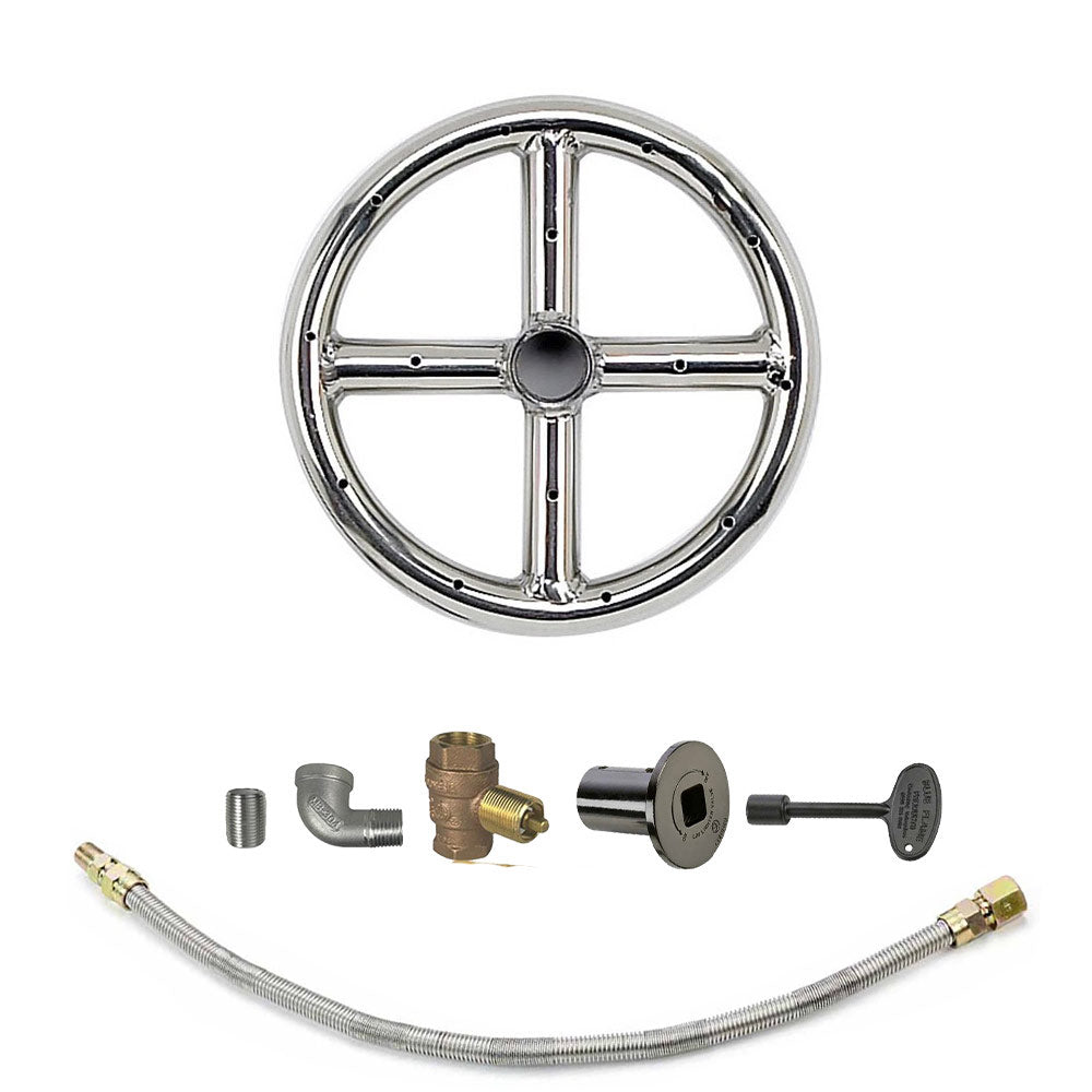 Spotix Round AFG Match Lit Fire Pit Burner Kits