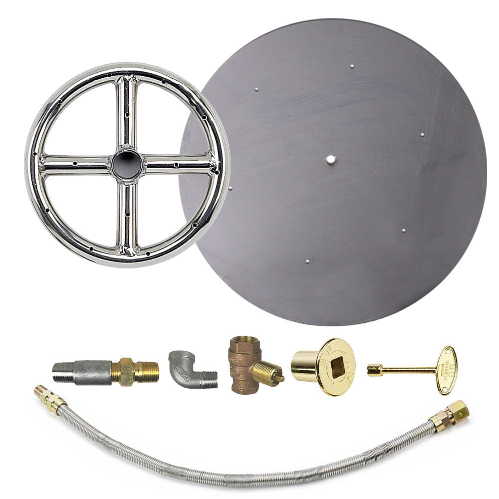 Spotix Round AFG Match Lit Fire Pit Burner Kits