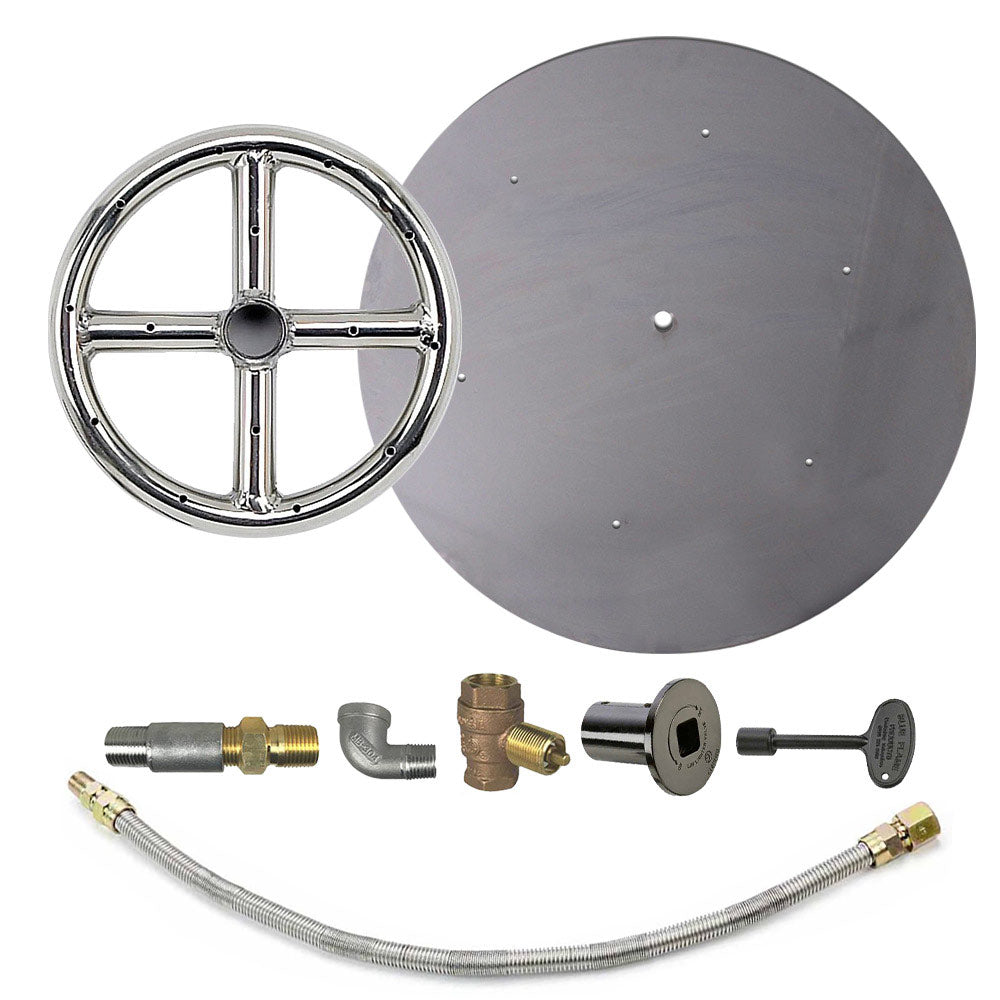 Spotix Round AFG Match Lit Fire Pit Burner Kits