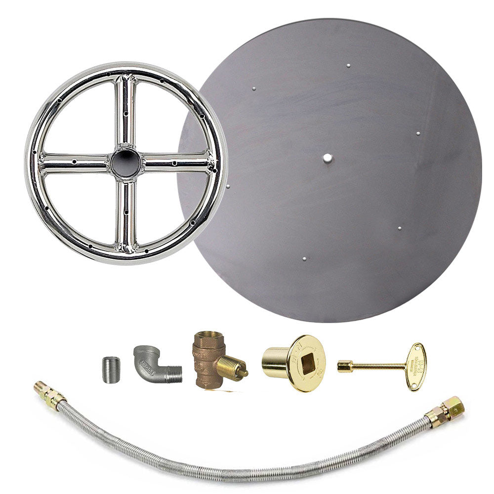 Spotix Round AFG Match Lit Fire Pit Burner Kits