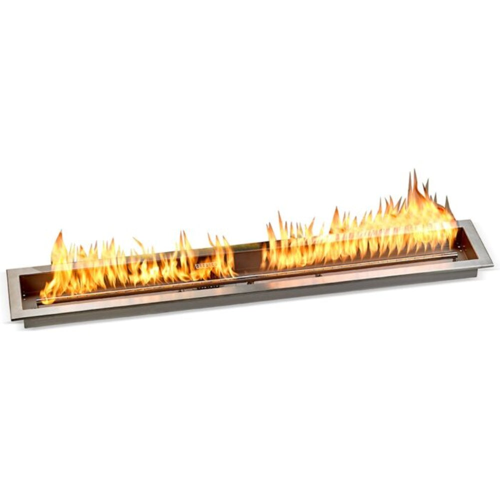 American Fire Products Linear Stainless Steel Drop-In Pan Fire Pit Kit with Flame Sensing Spark Ignition