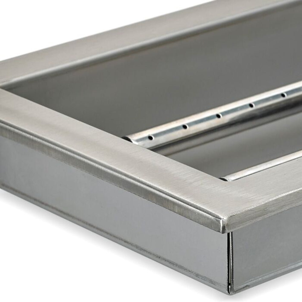 American Fire Products Linear Stainless Steel Drop-In Pan Fire Pit Kit with Flame Sensing Spark Ignition