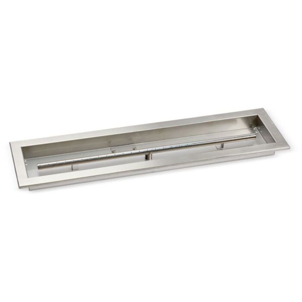 American Fire Products Linear Channel Stainless Steel Drop-In Pan Fire Pit Kit with Spark Ignition