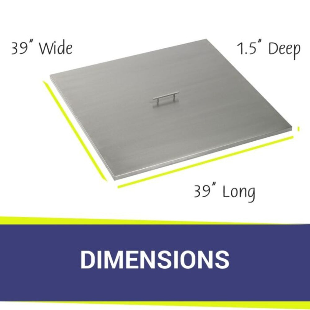 American Fire Products 36-Inch Square Stainless Steel Flat Pan with 30-Inch Burner and High-Capacity Electronic Ignition