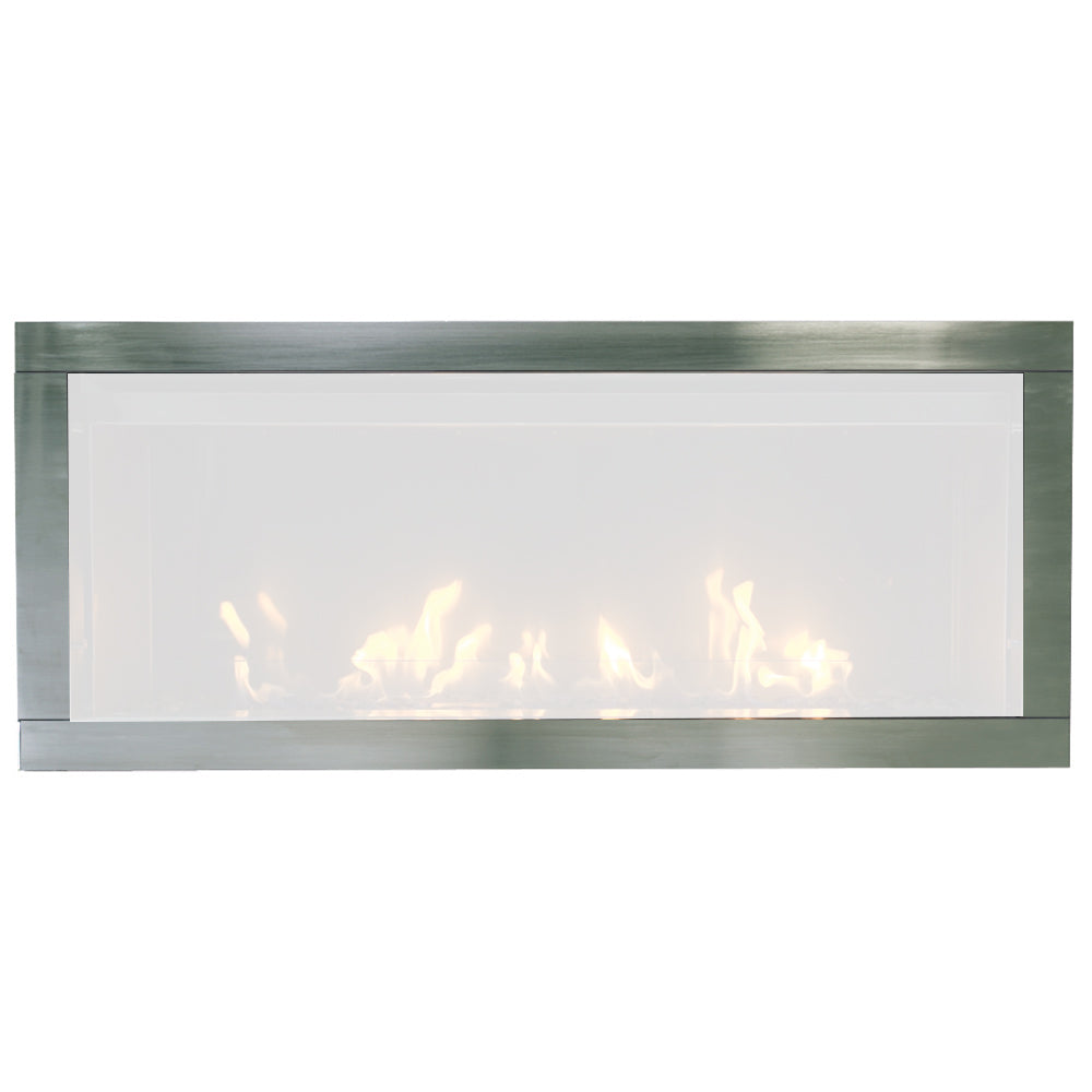 Sierra Flame Clean Face Black Surround with Safety Barrier for Newcomb 36-Inch Gas Fireplace