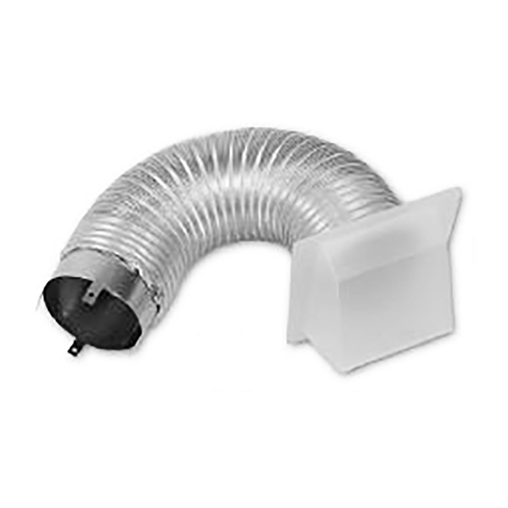 Outside air kit flex pipe with black connector and white collar