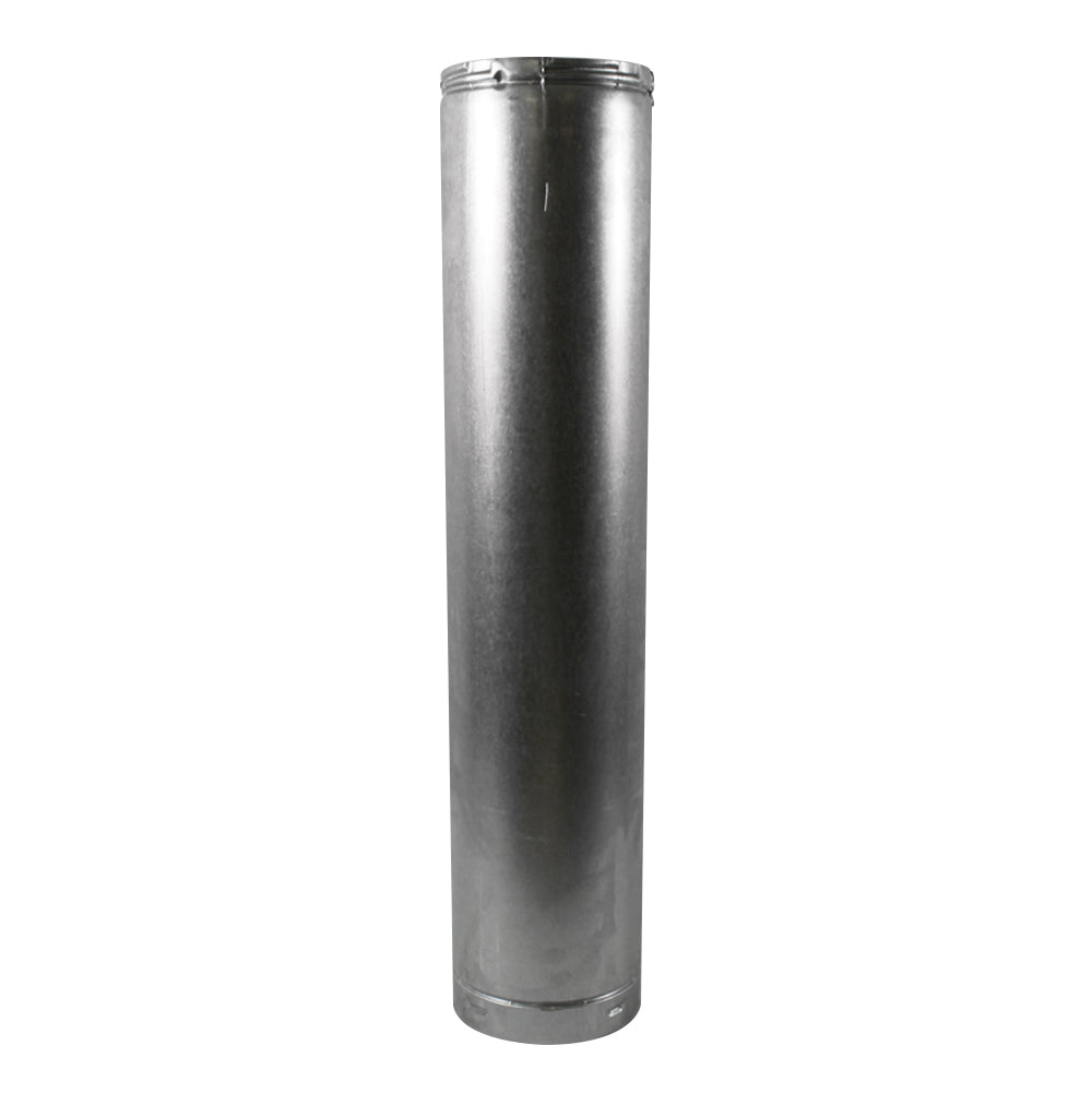 Superior 36-inch rigid stove pipe, silver galvanized steel