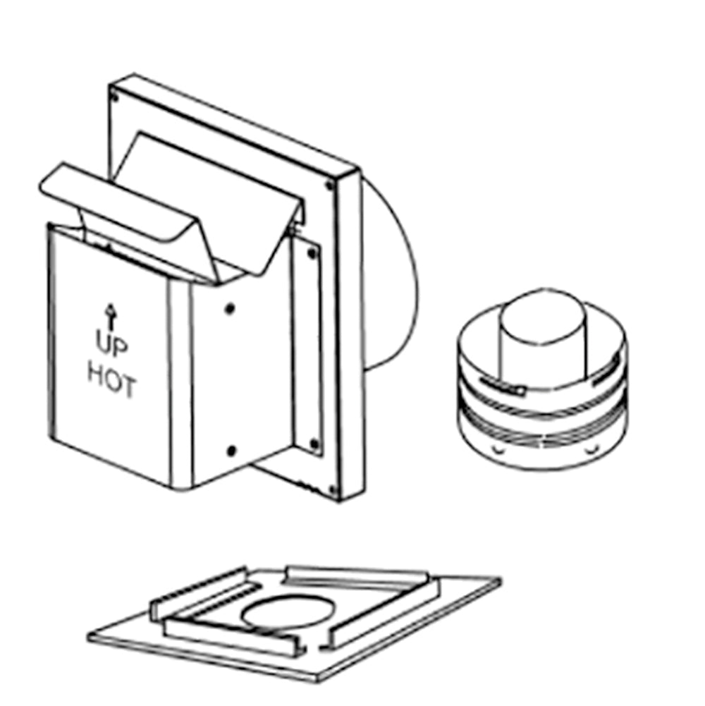 Compact termination kit with metal housing, mounting plate, and cylindrical connector