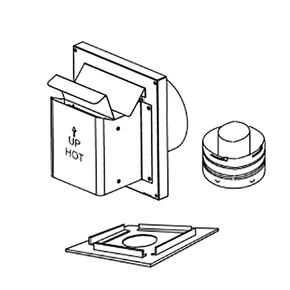 Compact termination secure flex assembly with metal bracket and gasket, for DRT/DRC models