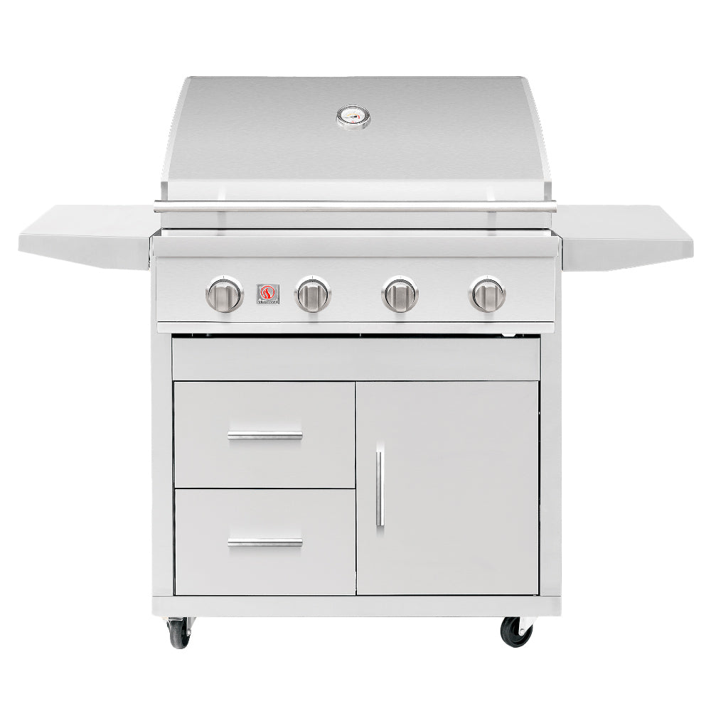 Summerset Sizzler Series Freestanding Gas Grill on Deluxe Cart, 32-Inch