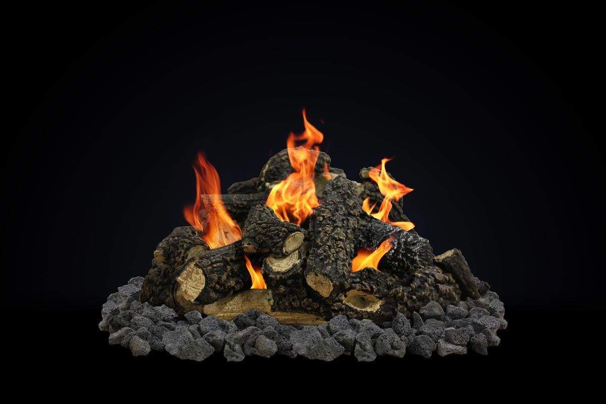 Firegear Spit Fire Refractory Log Set for Outdoor Fire Features, 18-Piece Set