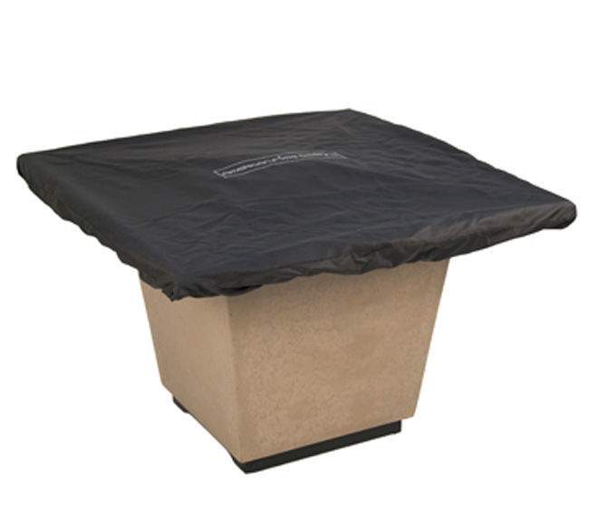 Square fire table nylon cover, dark charcoal
