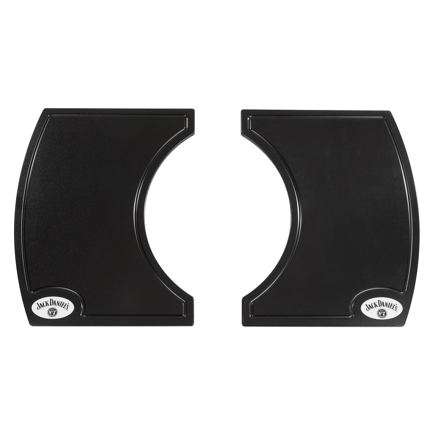 Set of two dark panels with oval cutout and Jack Daniel's logo accents