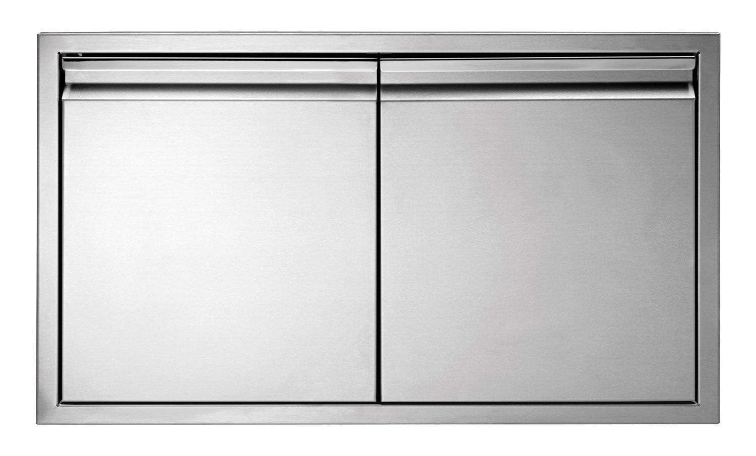 Stainless steel double access doors with two hinged panels, 42x20.75-inch