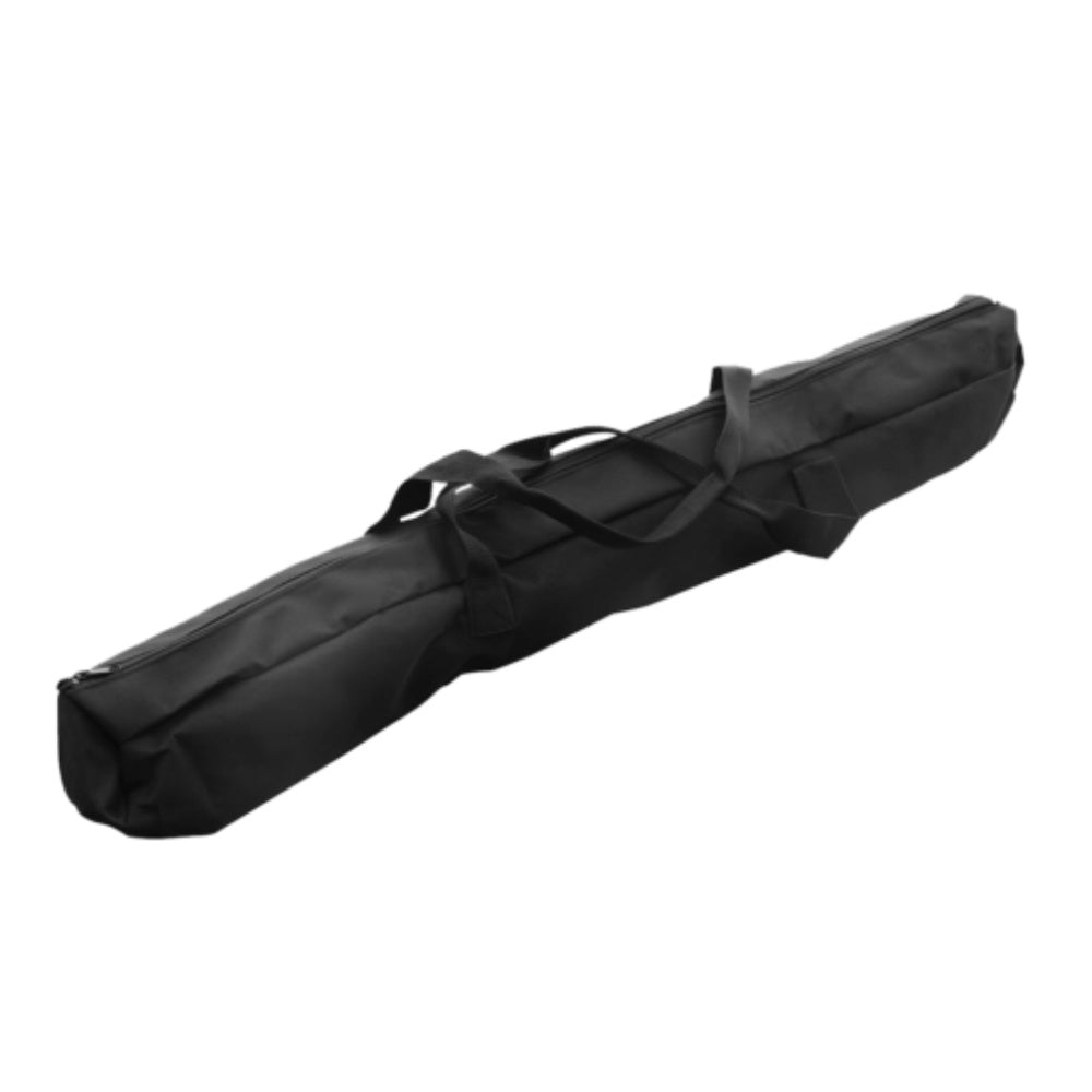 Black 25-inch rotisserie grill bag with webbing straps and carry handles