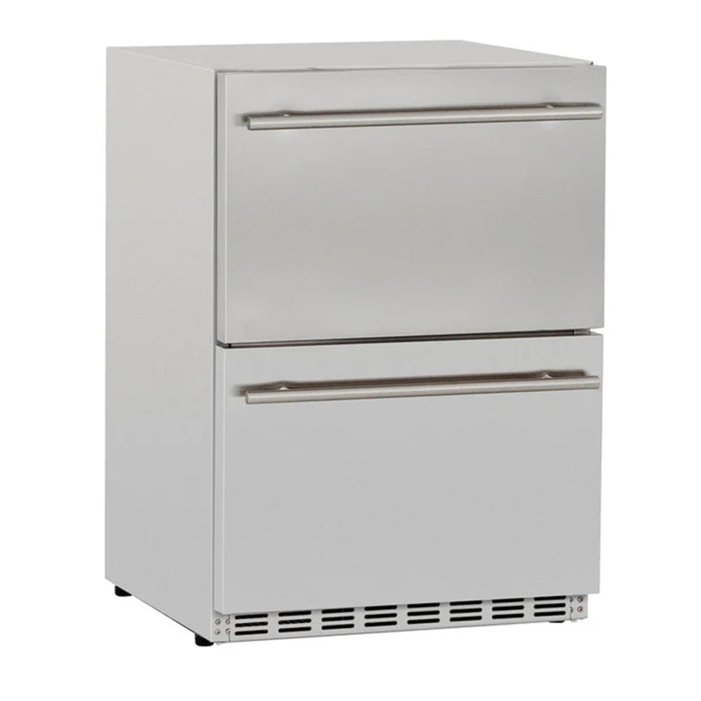 Summerset 5.3C Deluxe Outdoor Rated 2-Drawer Fridge, 24-Inches